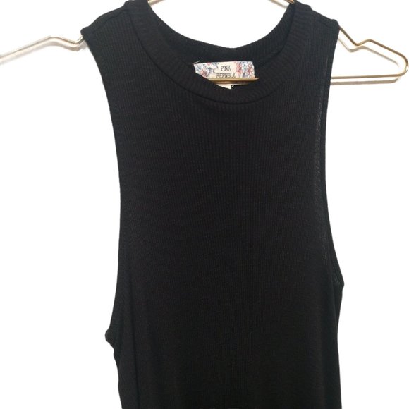 Pink Republic Black Ribbed Flowy Tank Top Size XS - Picture 4 of 11